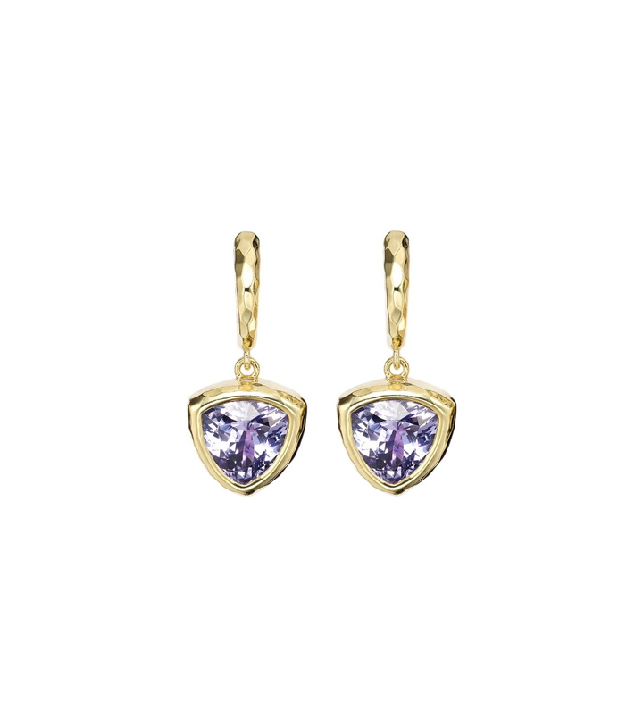 Photo: Octavia Elizabeth Hidden Gems 18kt gold (750/1000) hoop earrings with tanzanite