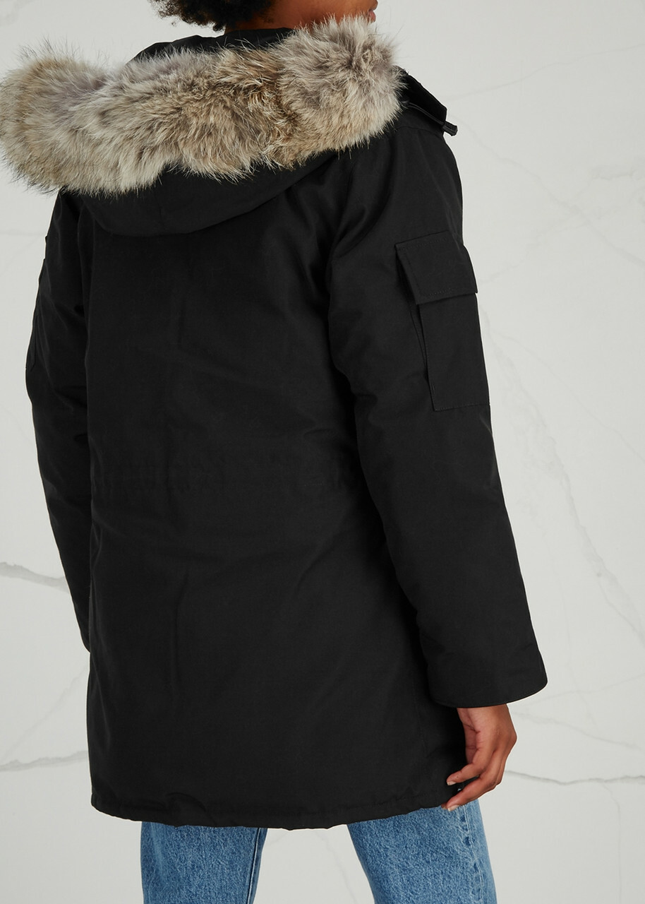 Canada Goose Expedition Black Fur-trimmed Arctic-tech Parka, Coat