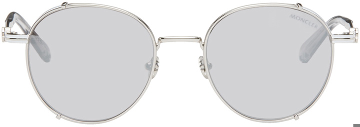 Photo: Moncler Silver & White Owlet Sunglasses