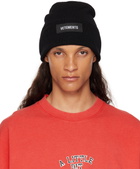 VETEMENTS Black Blackout Logo Beanie