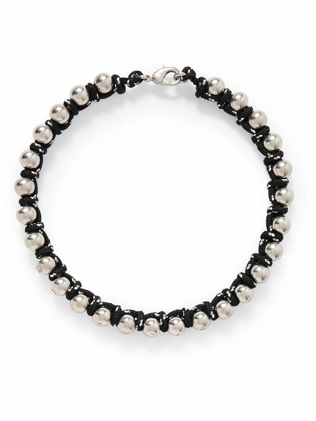 Photo: Balenciaga - Malibu Recycled Silver-Tone and Cord Choker - Silver