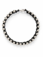 Balenciaga - Malibu Recycled Silver-Tone and Cord Choker - Silver