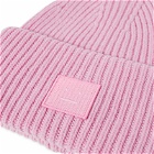 Acne Studios Pansy N Face Beanie in Bubble Pink