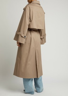 BY Malene Birger Alanis Stretch-cotton Trench Coat Light Brown