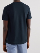 Incotex - Zanone Striped Ice Cotton-Jersey T-Shirt - Blue