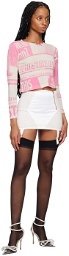 Pristine Off-White Cupid Miniskirt