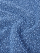 LOEWE - Logo-Appliquéd Brushed Wool-Blend Cardigan - Blue