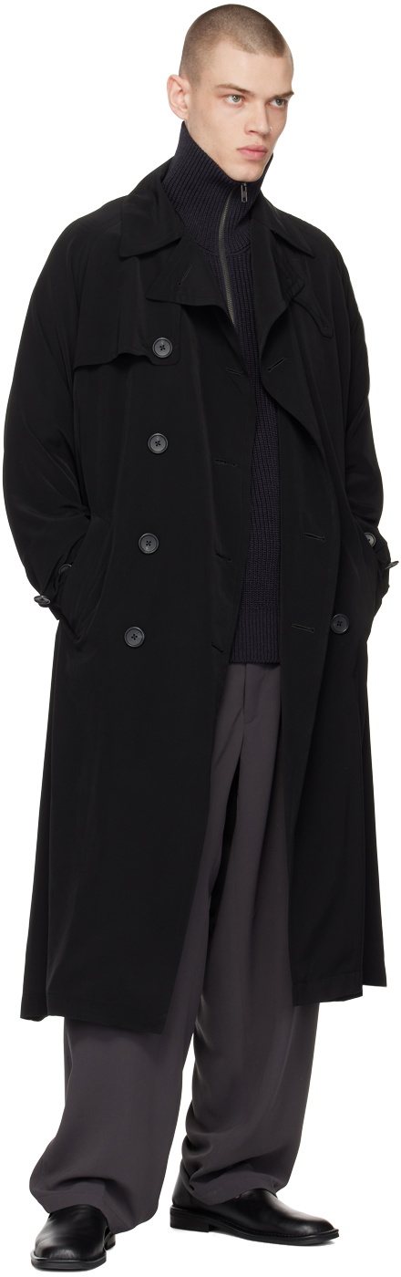 RAINMAKER KYOTO Black Oversized Trench Coat RAINMAKER KYOTO