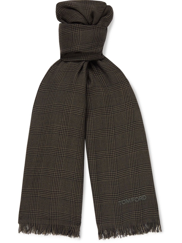 Photo: TOM FORD - Prince of Wales Checked Wool Scarf