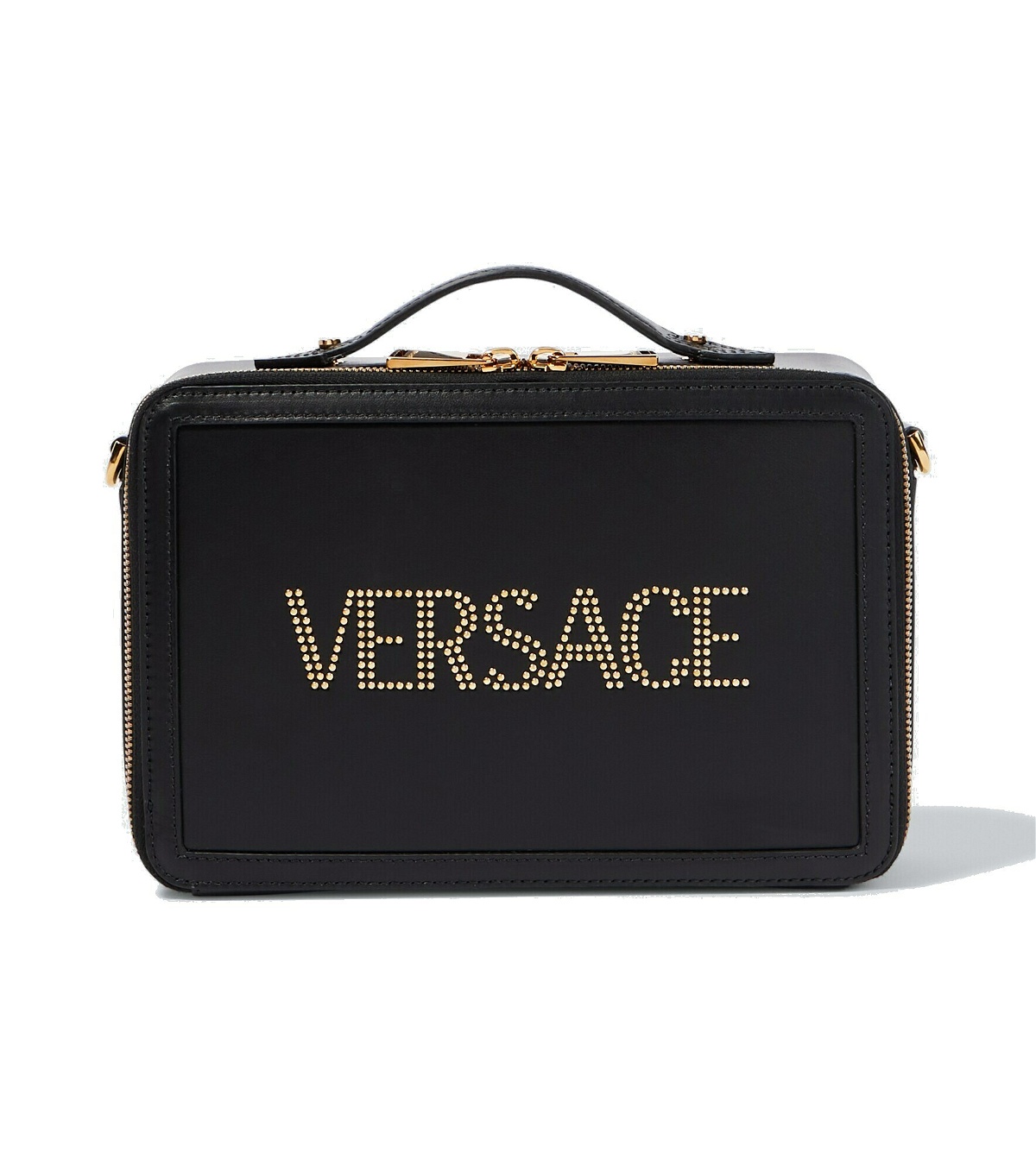 Versace - Leather studded messenger bag Versace