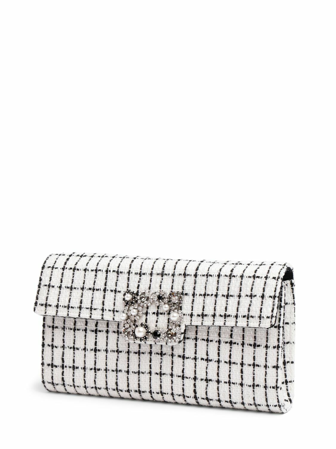 ROGER VIVIER Envelope Flower Buckle Clutch Roger Vivier