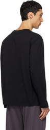 Courrèges Black Twisted Logo Long Sleeved T-shirt