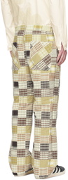 XENIA TELUNTS Brown Patchwork Trousers