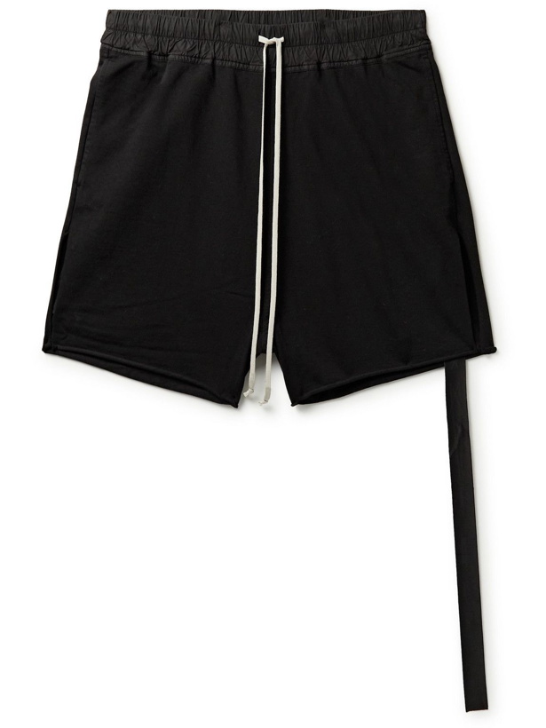 Photo: Rick Owens - Trucker Organic Cotton-Jersey Drawstring Shorts - Black