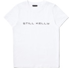 Still Kelly White Tiny Fit Logo T-Shirt