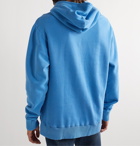 Pasadena Leisure Club - Printed Pigment-Dyed Enzyme-Washed Cotton-Jersey Hoodie - Blue