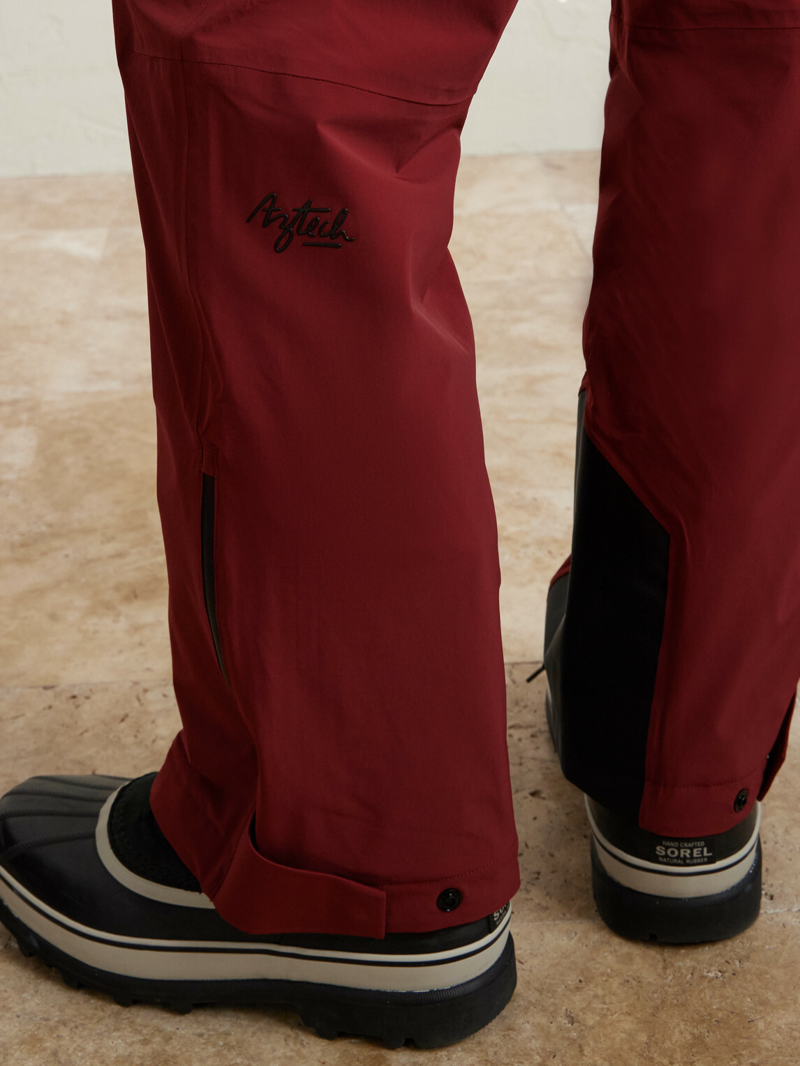 Aztech Mountain - Pyramid Straight-Leg Padded Shell Ski Pants - Burgundy