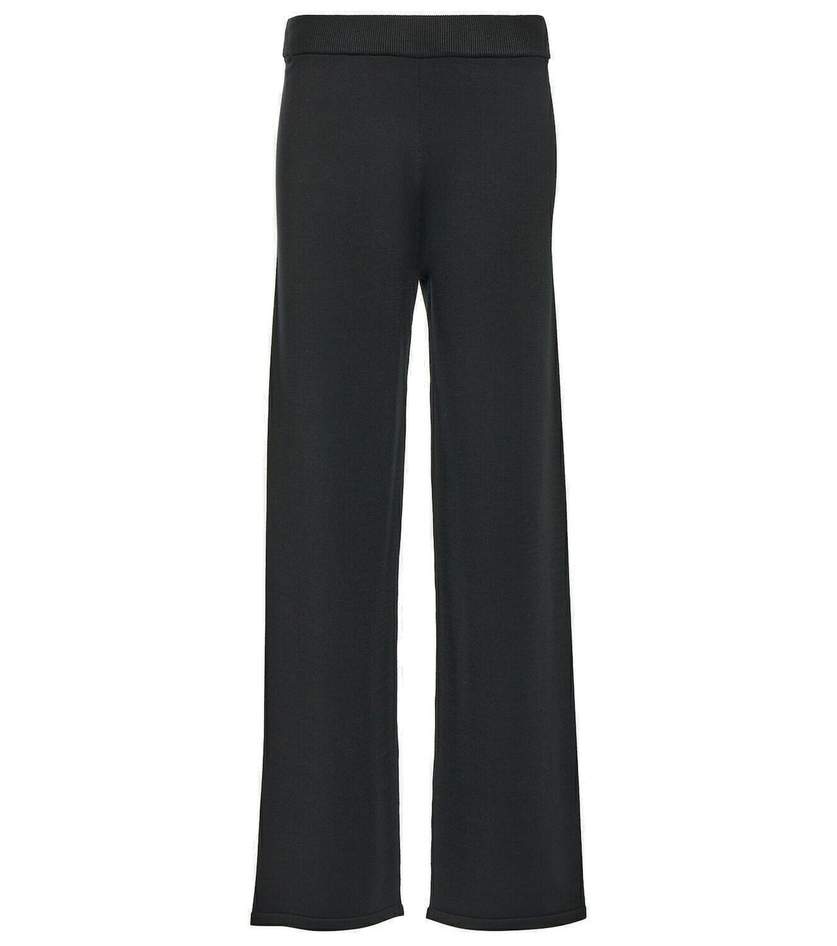 【送料&関税込】Max Mara Norcia Pant Norcia pleated jersey straight pants in black - Max Mara