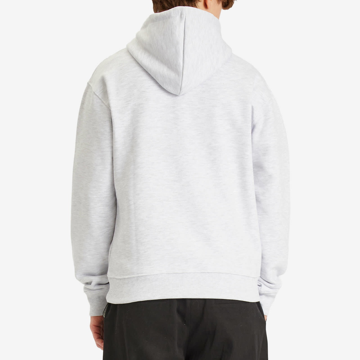 POSTAL Men's Bold Outline Logo Hoodie in Marl Grey
