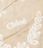 Chloé Broderie anglaise wool and silk scarf