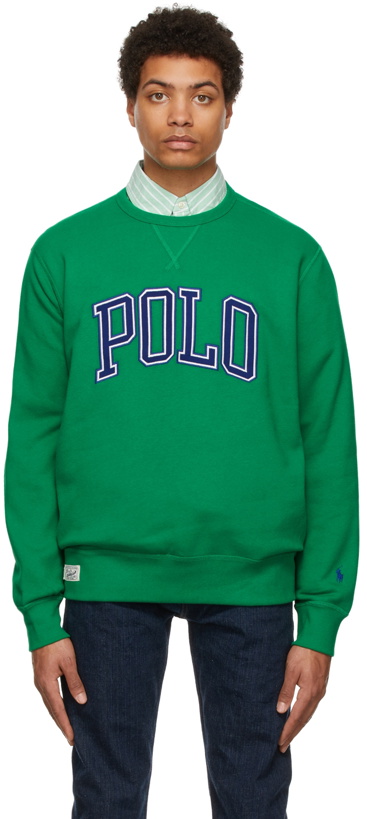Photo: Polo Ralph Lauren Green 'The RL' Logo Sweatshirt