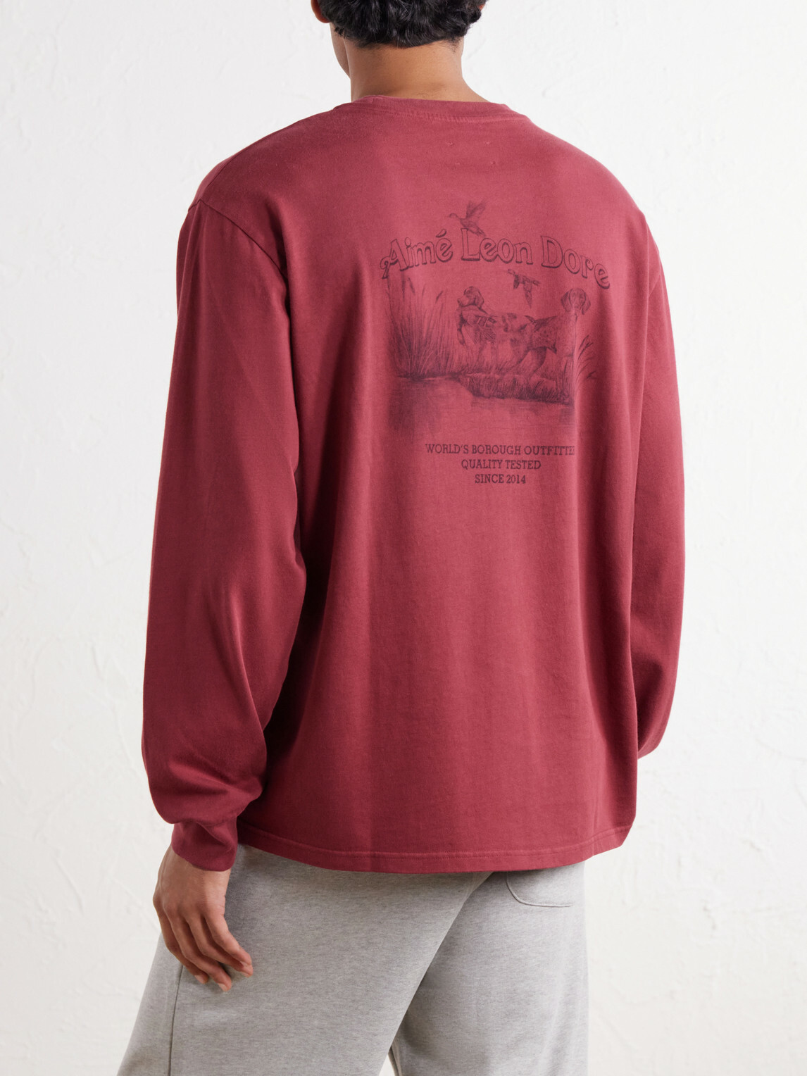 Aimé Leon Dore - Logo-Embroidered Cotton-Jersey T-Shirt - Burgundy