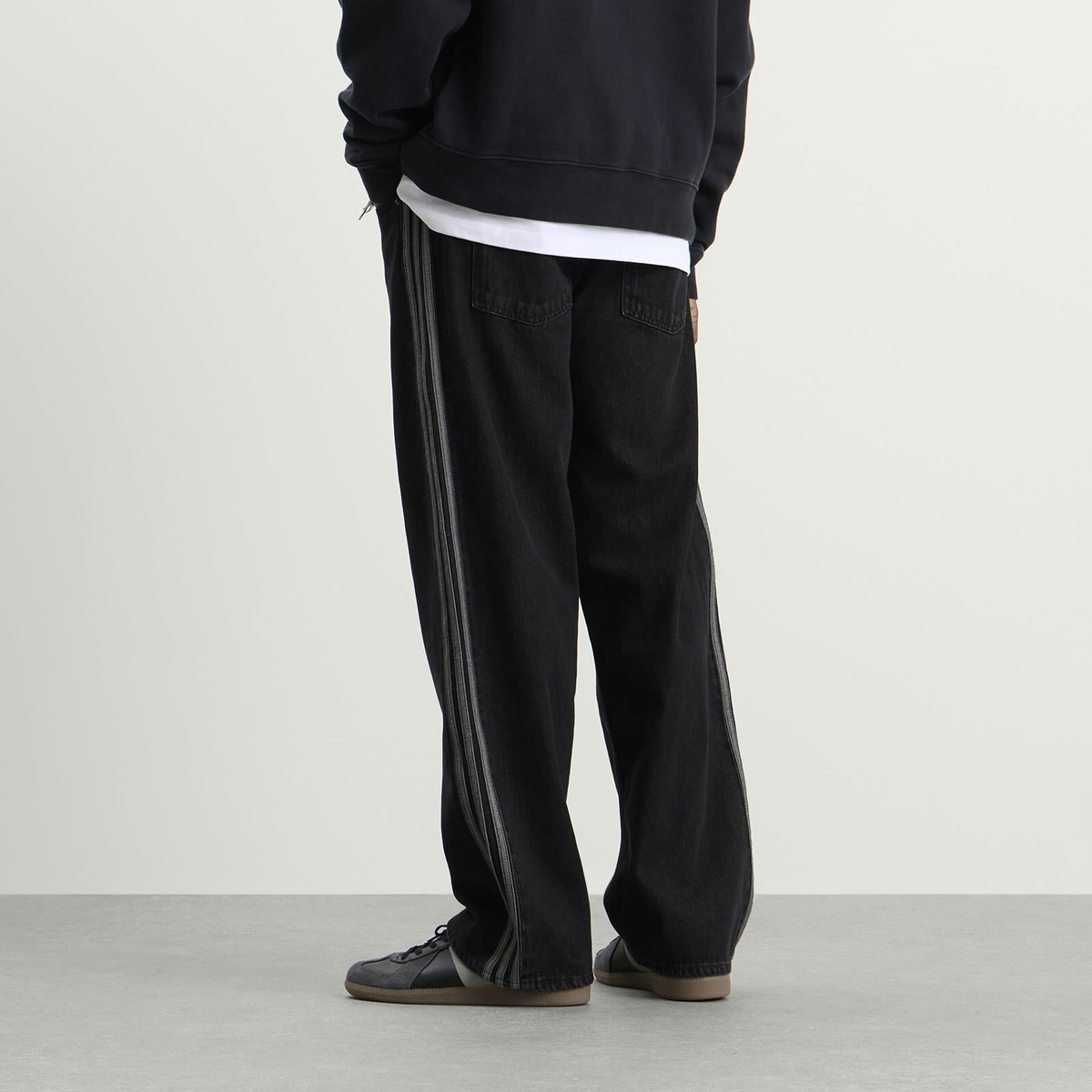 Adidas Men's Denim Jeans in True Black Denim