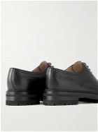 Manolo Blahnik - Norton Leather Oxford Shoes - Black