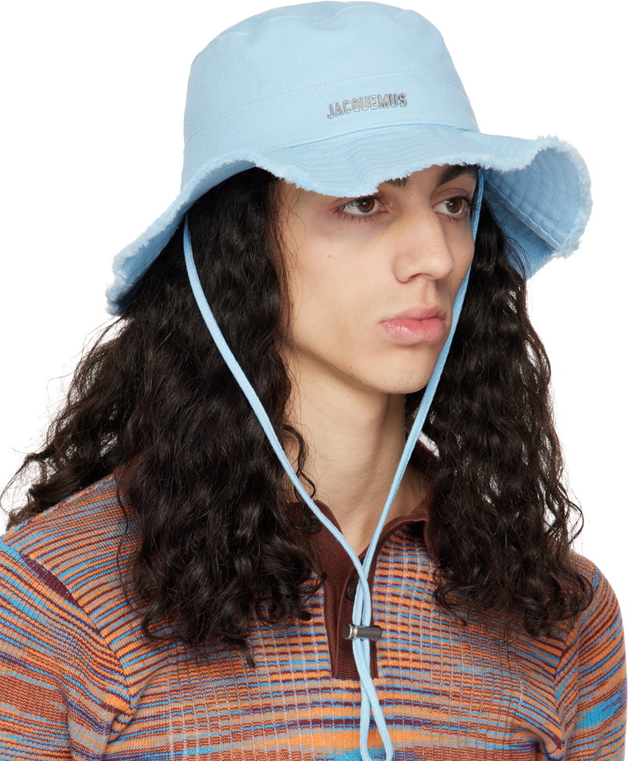 JACQUEMUS ルボブ Artichaut ブルーキャンバス ロゴ ハット JACQUEMUS ルボブ Artichaut ブルーキャンバス ロゴ ハット