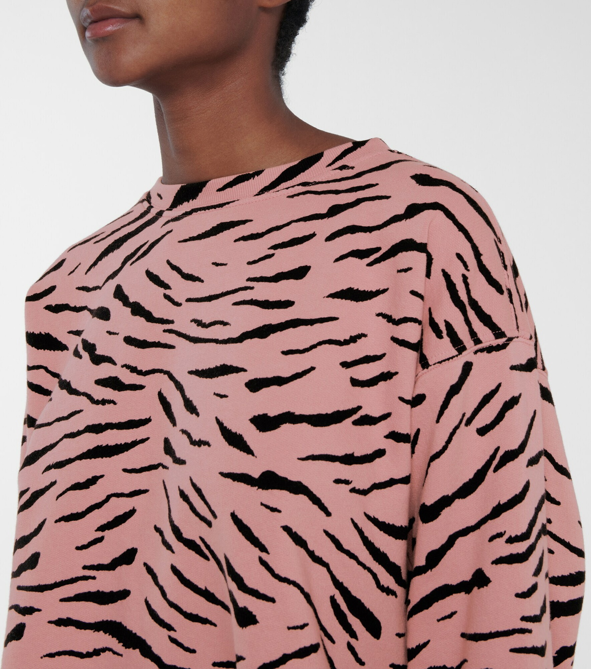 Velvet - Hilda zebra-print cotton sweatshirt