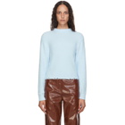 Tibi Blue Fondue Crewneck Sweater