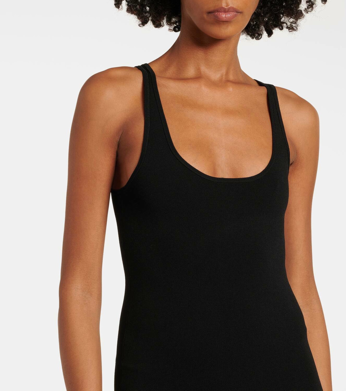toteme evening tank dress Toteme - Curved Rib Tank Dress Black - L