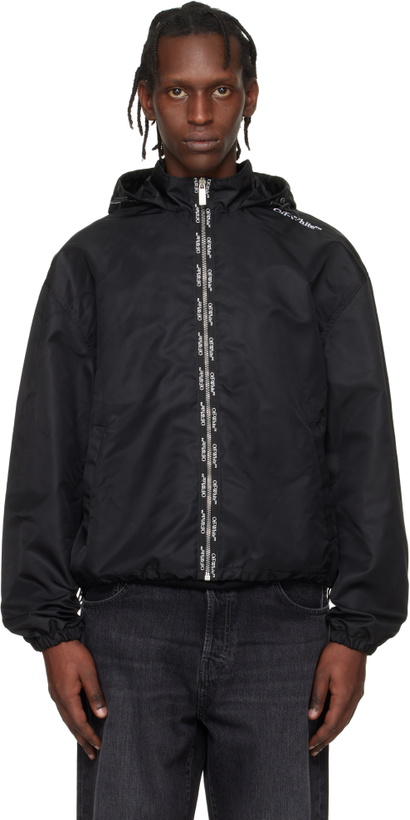 Photo: Off-White Black Bookish Nylon Windbreaker Jacket