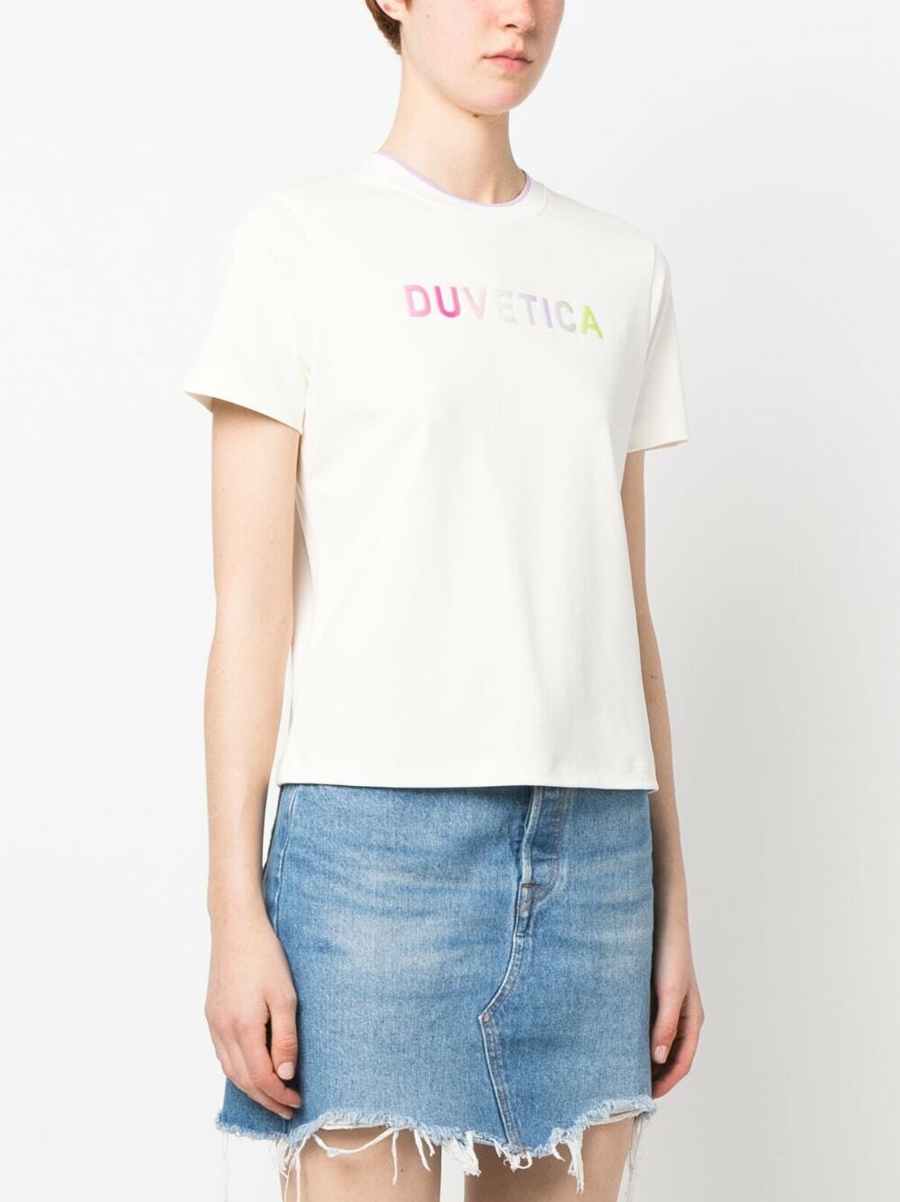 DUVETICA - Logo Cotton T-shirt