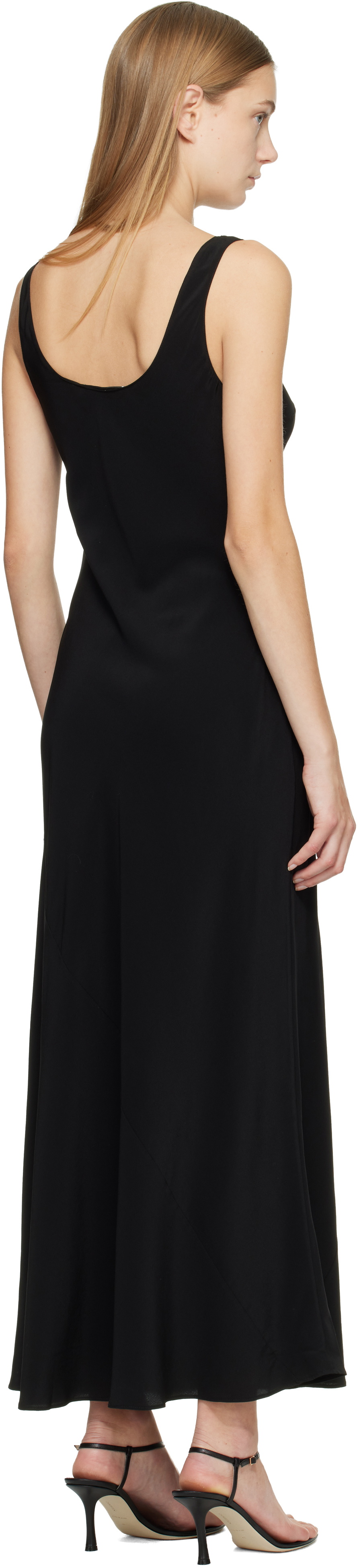 Matteau Black Bias Tank Maxi Dress