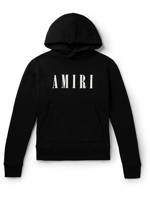 Photo: AMIRI - Logo-Print Cotton-Jersey Hoodie - Black