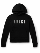 AMIRI - Logo-Print Cotton-Jersey Hoodie - Black