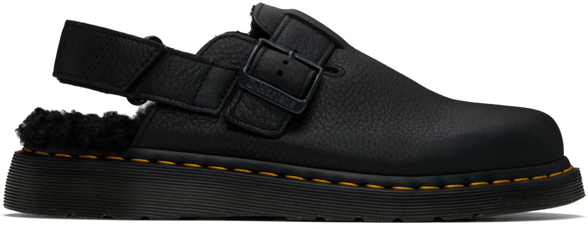 Dr. Martens Black Jorge II Faux-Fur Lined Mules Dr. Martens