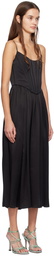 Zimmermann Black Paneled Midi Dress