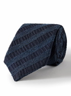 Canali - 8cm Striped Silk-Blend Bouclé Tie