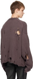 Doublet Brown Destroyed Sweater