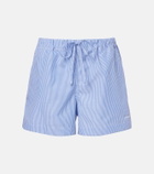 Hunza G Striped cotton poplin shorts