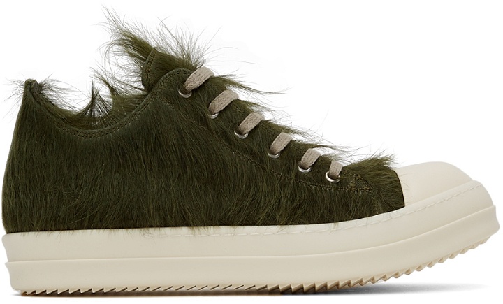 Photo: Rick Owens Green Pony Hair Low Sneakers