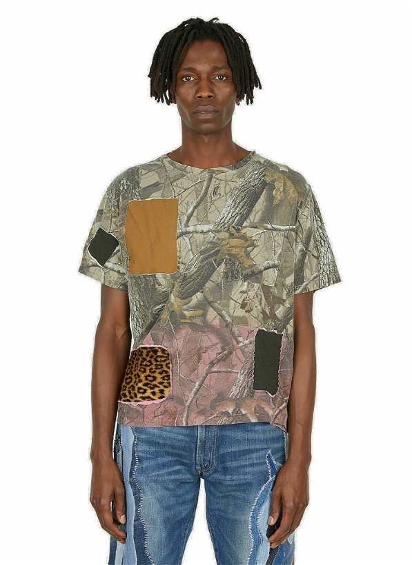 Photo: Patchwork Military T-Shirt in Grey