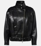 Self-Portrait Belted biker jacket