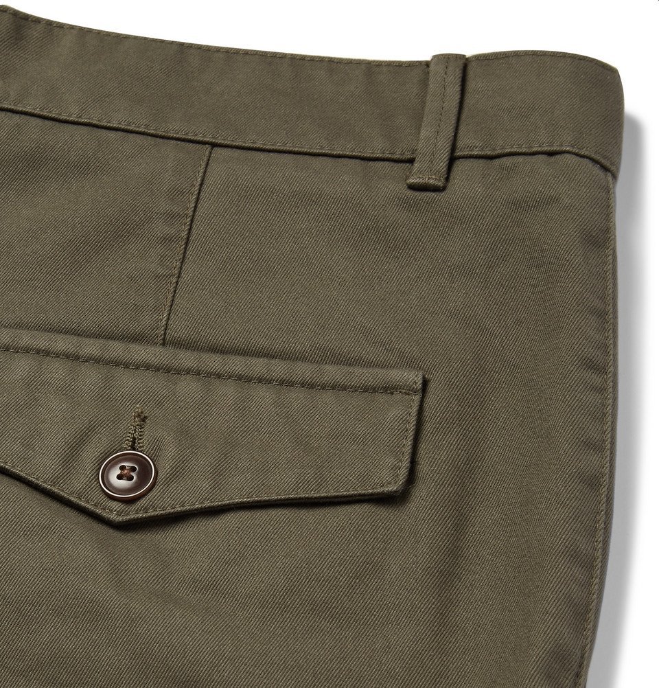 Officine Generale - New Fisherman Cotton-Twill Chinos - Men - Green