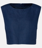 Posse Martina linen crop top