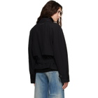 MM6 Maison Margiela Black Belted Wool Blend Jacket