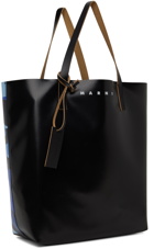Marni Black & Blue Camo Tribeca PVC Shopping Bag
