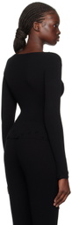 Rui Black Cutout Long Sleeve T-Shirt